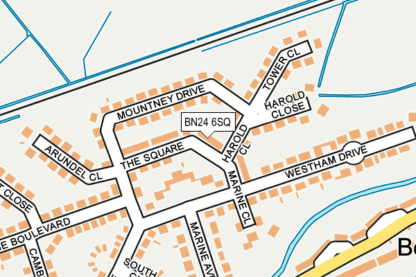 BN24 6SQ map - OS OpenMap – Local (Ordnance Survey)