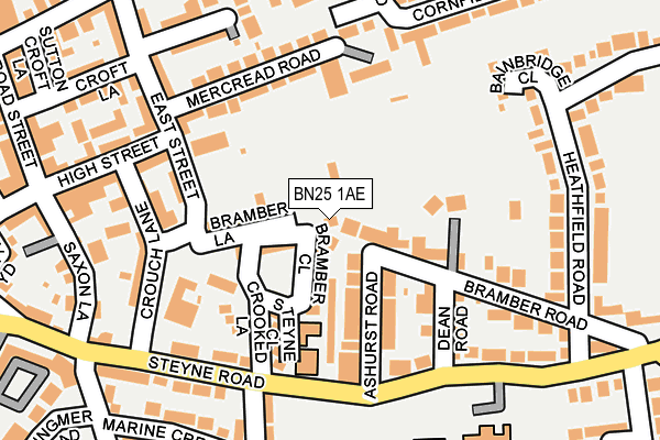 BN25 1AE map - OS OpenMap – Local (Ordnance Survey)