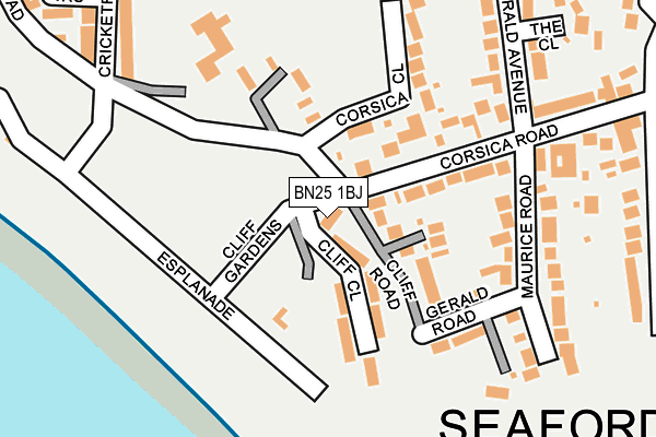 BN25 1BJ map - OS OpenMap – Local (Ordnance Survey)