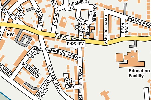 BN25 1BY map - OS OpenMap – Local (Ordnance Survey)