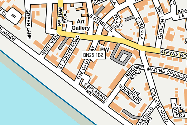 BN25 1BZ map - OS OpenMap – Local (Ordnance Survey)