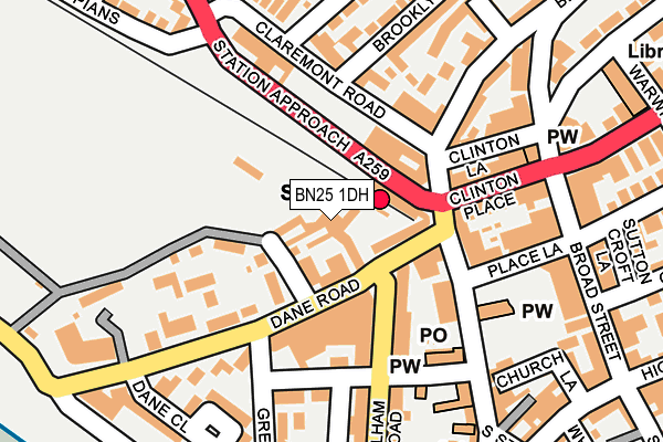 BN25 1DH map - OS OpenMap – Local (Ordnance Survey)