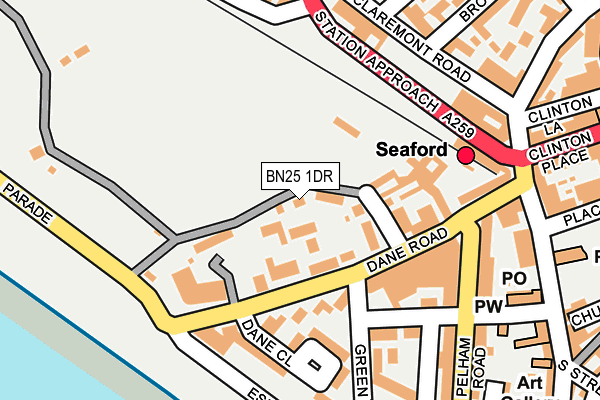 BN25 1DR map - OS OpenMap – Local (Ordnance Survey)