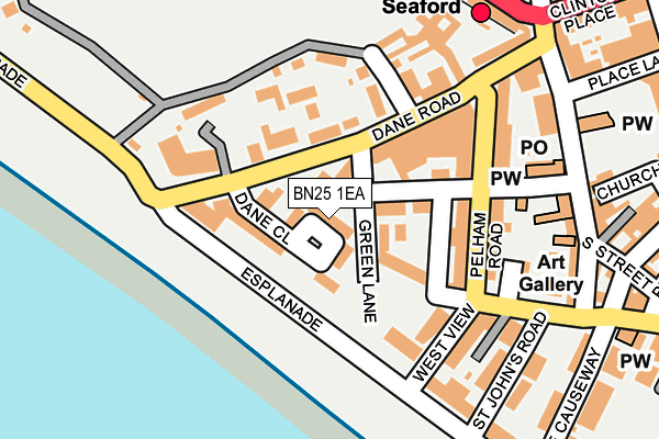 BN25 1EA map - OS OpenMap – Local (Ordnance Survey)