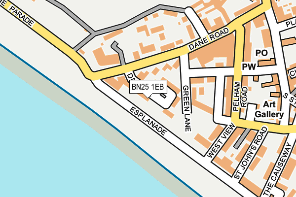 BN25 1EB map - OS OpenMap – Local (Ordnance Survey)