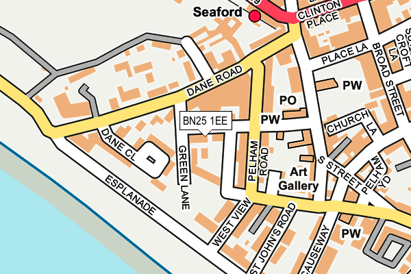 BN25 1EE map - OS OpenMap – Local (Ordnance Survey)