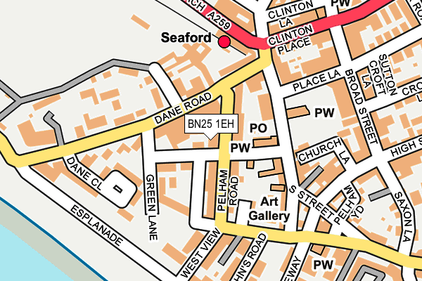 BN25 1EH map - OS OpenMap – Local (Ordnance Survey)