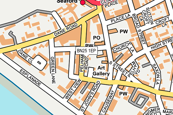 BN25 1EP map - OS OpenMap – Local (Ordnance Survey)