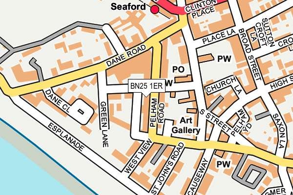 BN25 1ER map - OS OpenMap – Local (Ordnance Survey)