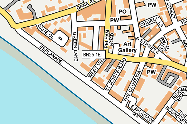 BN25 1ET map - OS OpenMap – Local (Ordnance Survey)