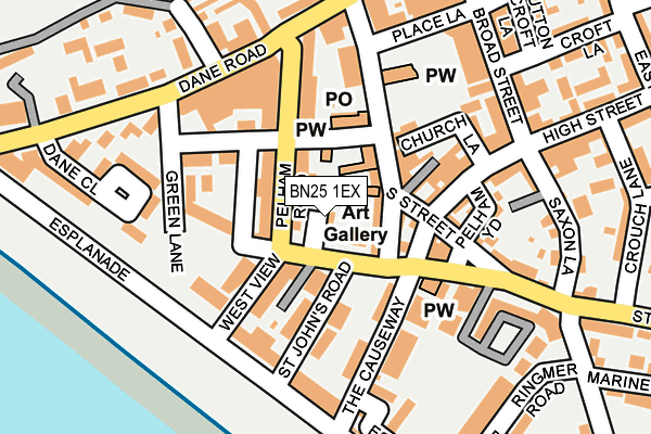BN25 1EX map - OS OpenMap – Local (Ordnance Survey)