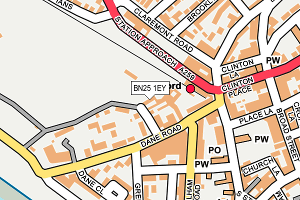BN25 1EY map - OS OpenMap – Local (Ordnance Survey)