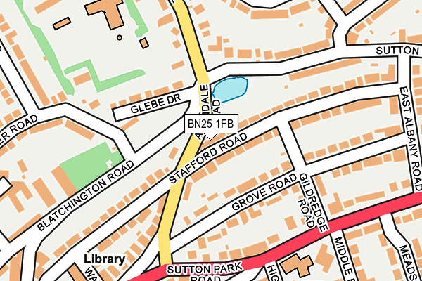 BN25 1FB map - OS OpenMap – Local (Ordnance Survey)
