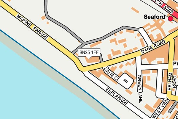 BN25 1FF map - OS OpenMap – Local (Ordnance Survey)