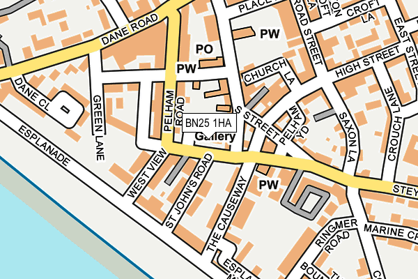BN25 1HA map - OS OpenMap – Local (Ordnance Survey)