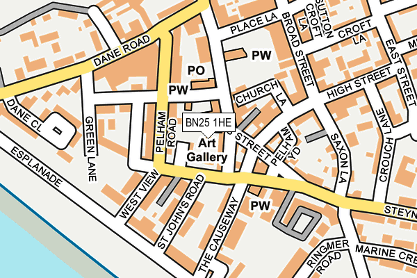 BN25 1HE map - OS OpenMap – Local (Ordnance Survey)
