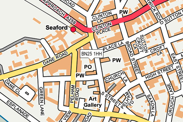 BN25 1HH map - OS OpenMap – Local (Ordnance Survey)