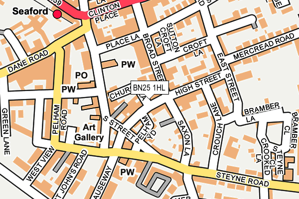 BN25 1HL map - OS OpenMap – Local (Ordnance Survey)