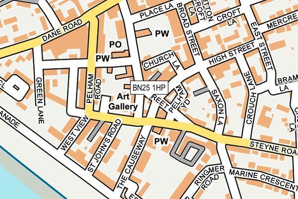 BN25 1HP map - OS OpenMap – Local (Ordnance Survey)