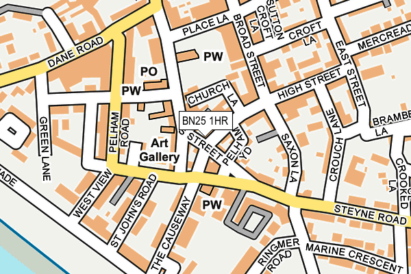 BN25 1HR map - OS OpenMap – Local (Ordnance Survey)