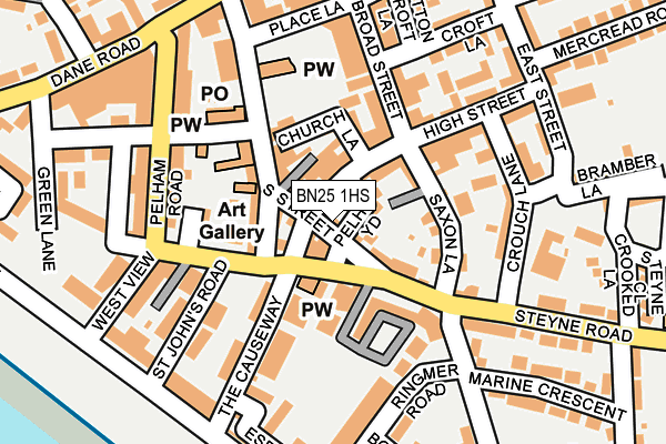 BN25 1HS map - OS OpenMap – Local (Ordnance Survey)