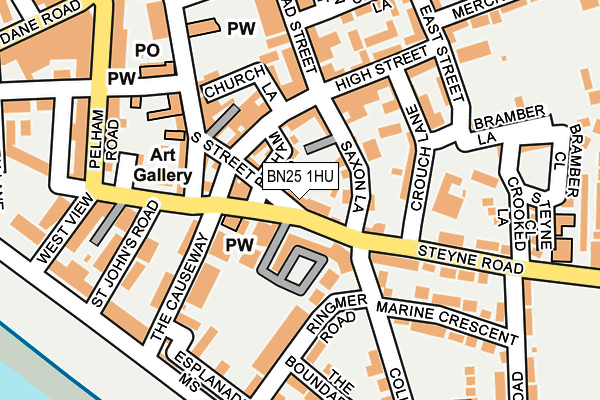 BN25 1HU map - OS OpenMap – Local (Ordnance Survey)