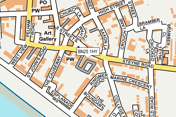 BN25 1HY map - OS OpenMap – Local (Ordnance Survey)