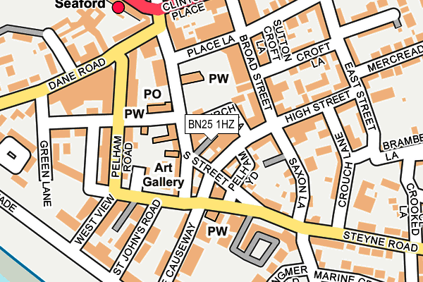 BN25 1HZ map - OS OpenMap – Local (Ordnance Survey)