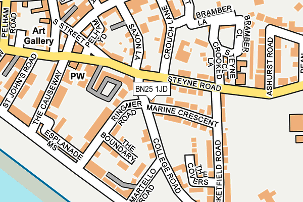 BN25 1JD map - OS OpenMap – Local (Ordnance Survey)