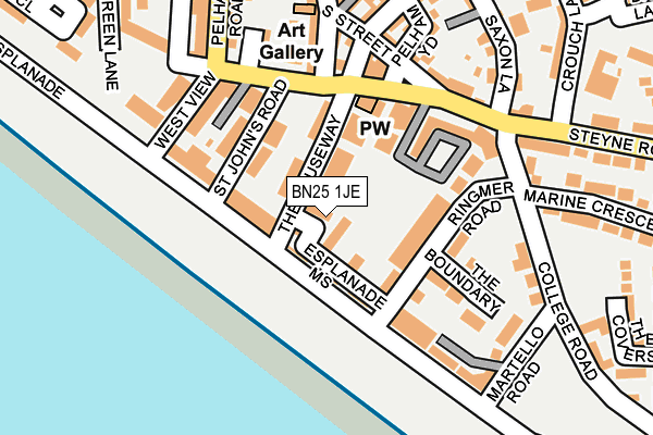 BN25 1JE map - OS OpenMap – Local (Ordnance Survey)