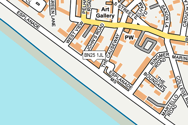 BN25 1JL map - OS OpenMap – Local (Ordnance Survey)