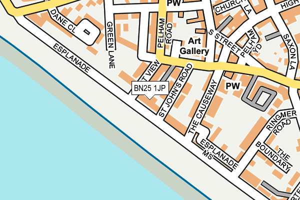 BN25 1JP map - OS OpenMap – Local (Ordnance Survey)
