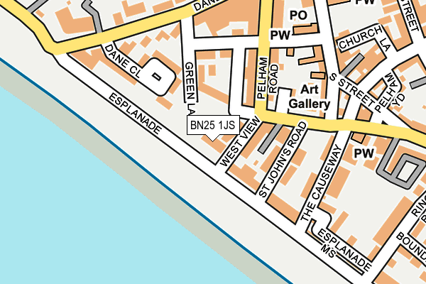 BN25 1JS map - OS OpenMap – Local (Ordnance Survey)