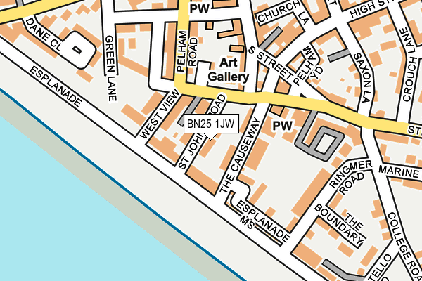 BN25 1JW map - OS OpenMap – Local (Ordnance Survey)