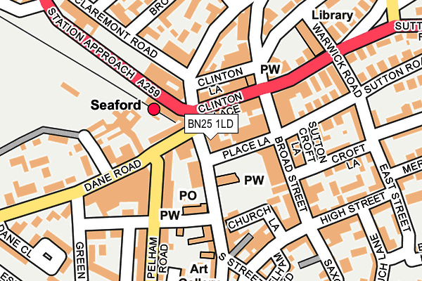Map of SEAFORD HEALTH STORE LTD. at local scale