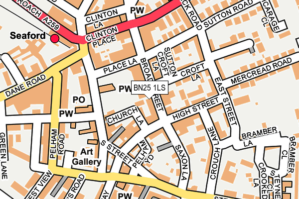 BN25 1LS map - OS OpenMap – Local (Ordnance Survey)