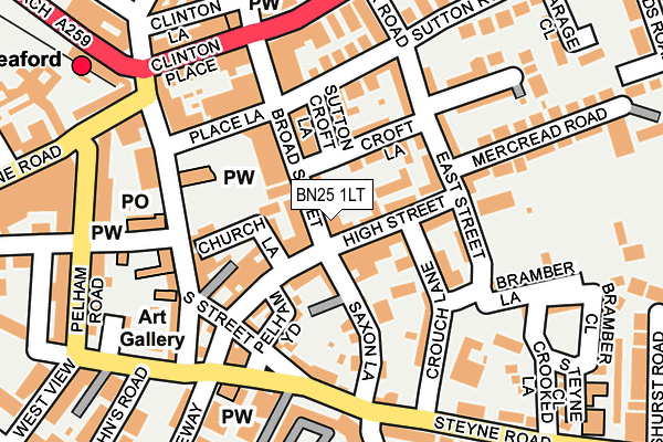 BN25 1LT map - OS OpenMap – Local (Ordnance Survey)