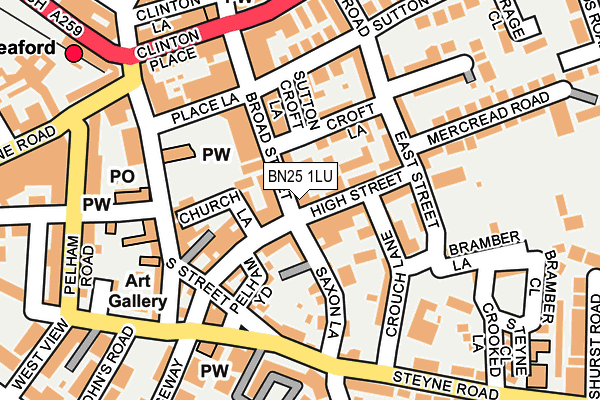 BN25 1LU map - OS OpenMap – Local (Ordnance Survey)