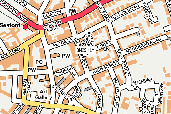 BN25 1LY map - OS OpenMap – Local (Ordnance Survey)