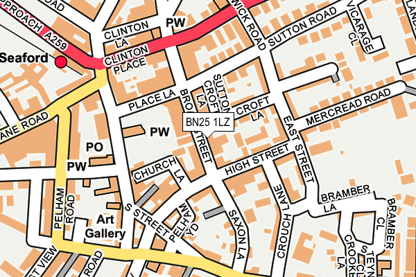 BN25 1LZ map - OS OpenMap – Local (Ordnance Survey)