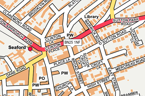 BN25 1NF map - OS OpenMap – Local (Ordnance Survey)