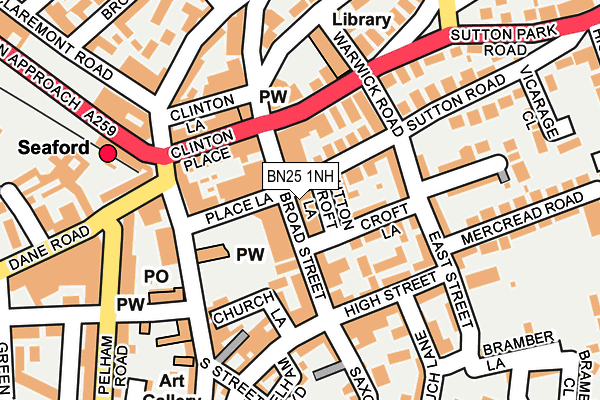 BN25 1NH map - OS OpenMap – Local (Ordnance Survey)