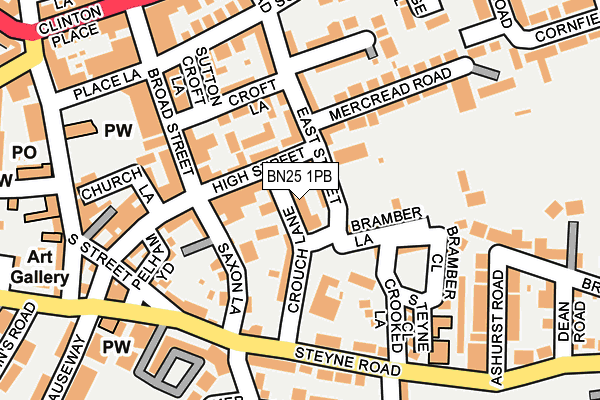 BN25 1PB map - OS OpenMap – Local (Ordnance Survey)