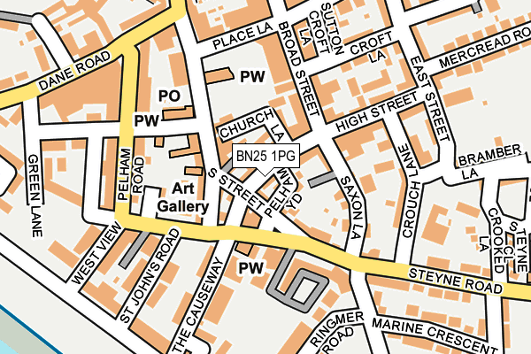 BN25 1PG map - OS OpenMap – Local (Ordnance Survey)