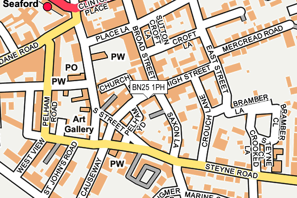 BN25 1PH map - OS OpenMap – Local (Ordnance Survey)