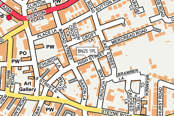 BN25 1PL map - OS OpenMap – Local (Ordnance Survey)