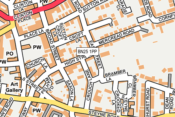 BN25 1PP map - OS OpenMap – Local (Ordnance Survey)