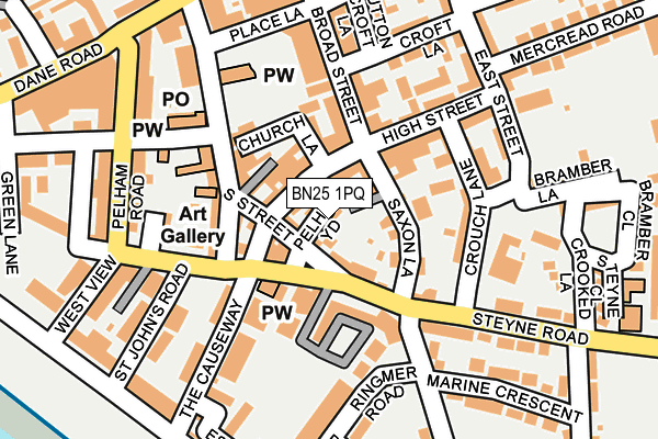 BN25 1PQ map - OS OpenMap – Local (Ordnance Survey)