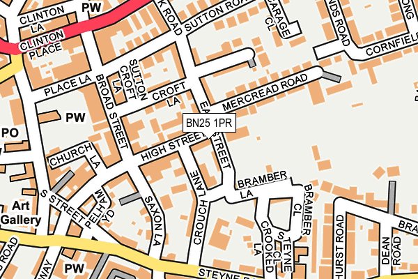 BN25 1PR map - OS OpenMap – Local (Ordnance Survey)