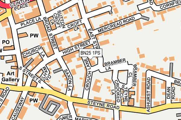 BN25 1PS map - OS OpenMap – Local (Ordnance Survey)